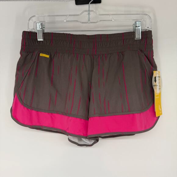 NWT Lolë Step Running Short Womens S Storm Broken Stripe Dolphin Hem Activewear - Picture 2 of 12